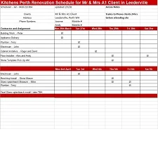 Kitchen Renovation Schedule