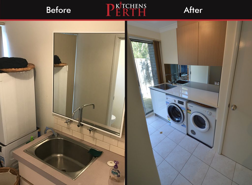 Kitchens Perth Before After Leederville June 2018 Laundry