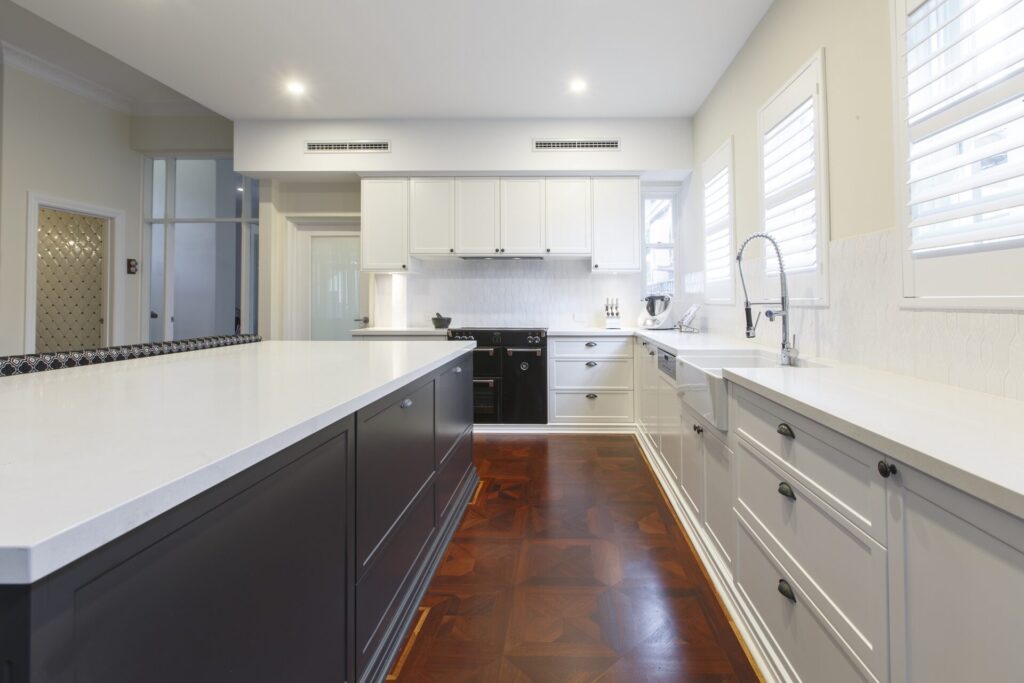 Kitchens Perth Hamptons Renovation with Shaker profile doors.