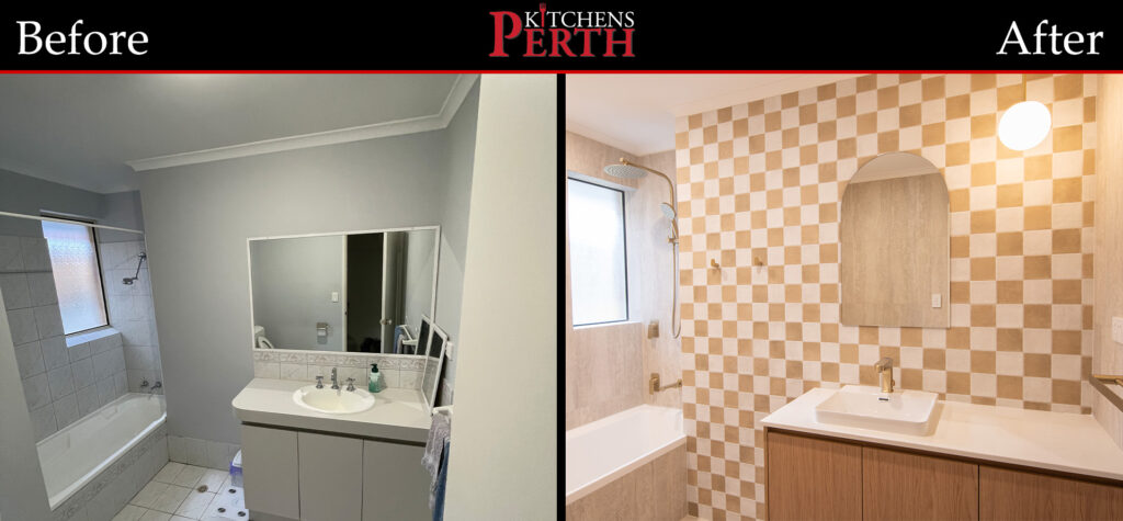 Kitchens Perth bathroom renovation before and after